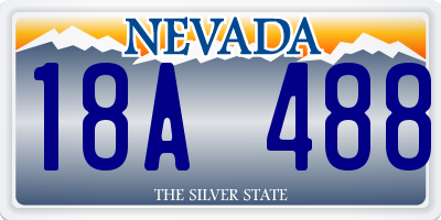 NV license plate 18A488