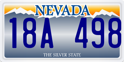 NV license plate 18A498
