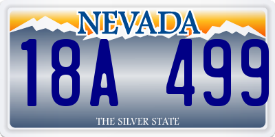 NV license plate 18A499