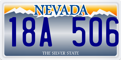 NV license plate 18A506