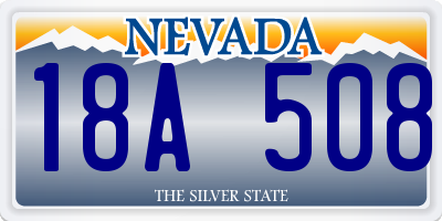 NV license plate 18A508