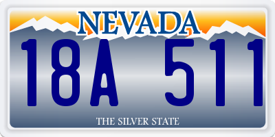 NV license plate 18A511