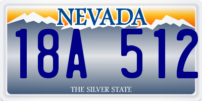 NV license plate 18A512