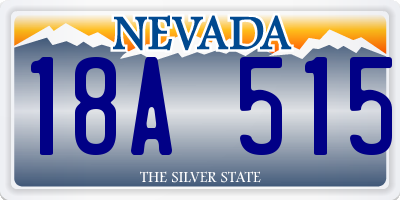 NV license plate 18A515