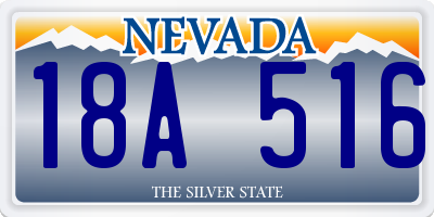 NV license plate 18A516