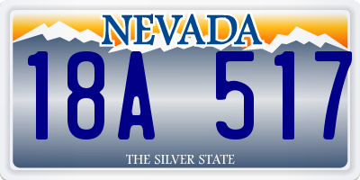 NV license plate 18A517
