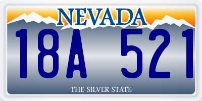 NV license plate 18A521