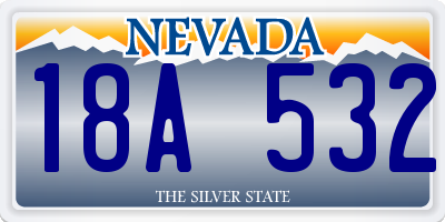 NV license plate 18A532