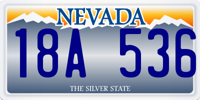 NV license plate 18A536