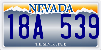 NV license plate 18A539