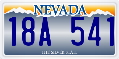 NV license plate 18A541