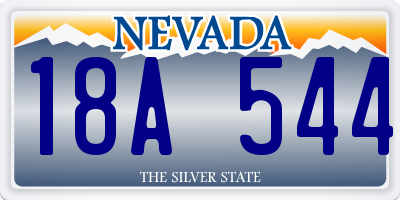 NV license plate 18A544