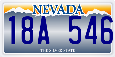 NV license plate 18A546