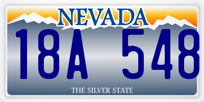 NV license plate 18A548