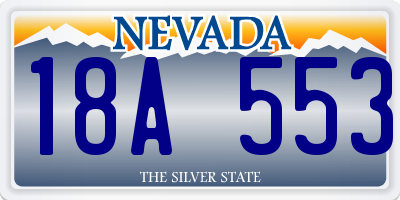 NV license plate 18A553