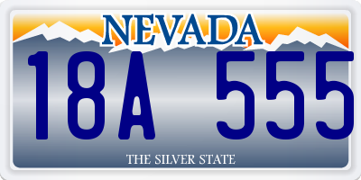 NV license plate 18A555