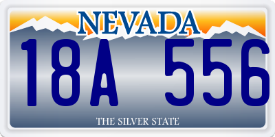 NV license plate 18A556