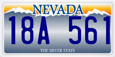 NV license plate 18A561