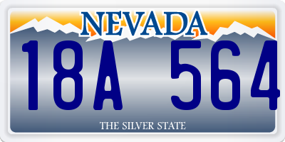 NV license plate 18A564