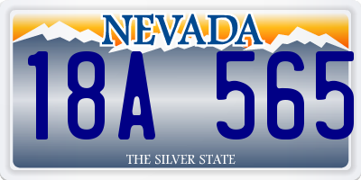NV license plate 18A565
