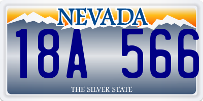 NV license plate 18A566