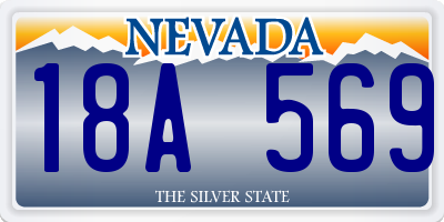 NV license plate 18A569