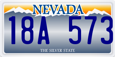 NV license plate 18A573