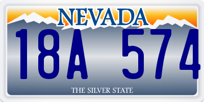 NV license plate 18A574