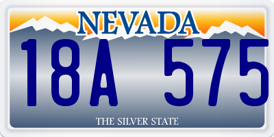 NV license plate 18A575