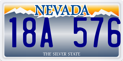 NV license plate 18A576