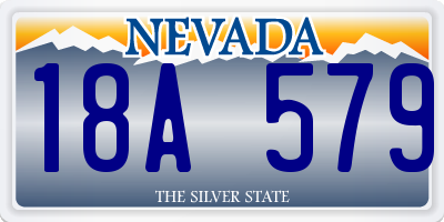 NV license plate 18A579