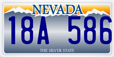 NV license plate 18A586