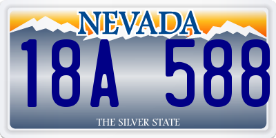 NV license plate 18A588