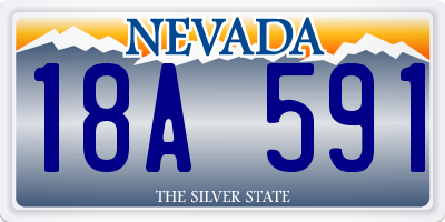 NV license plate 18A591