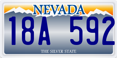 NV license plate 18A592