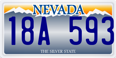 NV license plate 18A593