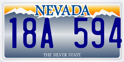 NV license plate 18A594