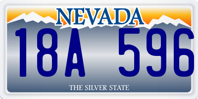 NV license plate 18A596