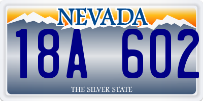 NV license plate 18A602