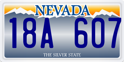 NV license plate 18A607