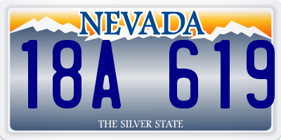 NV license plate 18A619