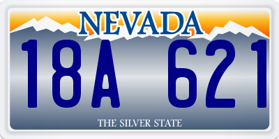 NV license plate 18A621