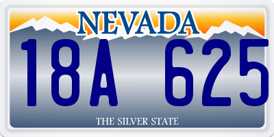 NV license plate 18A625