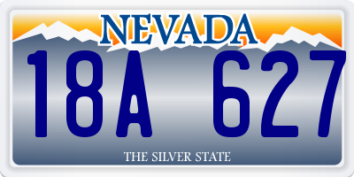 NV license plate 18A627