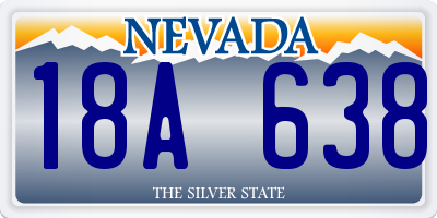 NV license plate 18A638