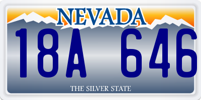 NV license plate 18A646