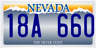 NV license plate 18A660