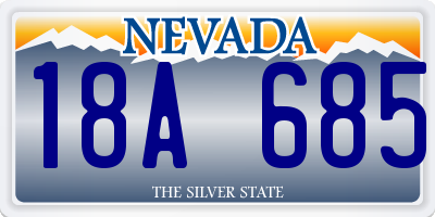 NV license plate 18A685