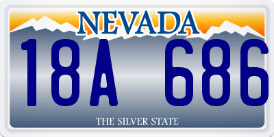 NV license plate 18A686