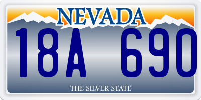 NV license plate 18A690